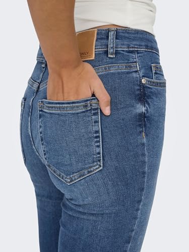 Image of Only Women's Mid Rise Bootcut Flared Jeans | Stretchy & Stylish Retro Look