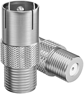 TV Aerial Coaxial Coupler,T/F Type Screw Connector Socket to RF Coax Aerial Adapter,TV Aerial Male Coax Plug to F Socket Adaptor