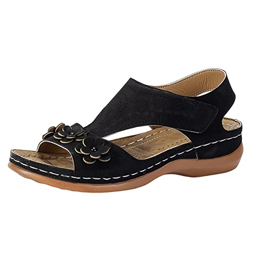 Sandale orthopédique femme confortable tong plage compensée dorée style coréen