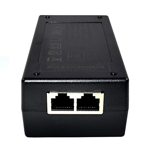 Inyector POE HQRP de 48 V según estándar IEEE 802.3at para punto de acceso TRENDnet TEW-638PAP + adaptador de clavija europea HQRP miniatura 5