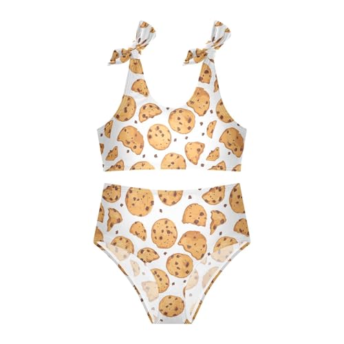 Wusikd Broken Chocolate Girls Swimsuits Two Piece Chip Cookies Swimwear Bikini Set for for Girls Size 3T3