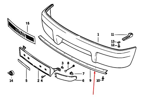 GTV INVESTMENT 8 E31 Front Bumper Lower Spoiler 51112252697 