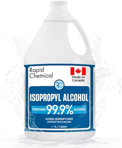 99% Isopropyl Alcohol - Made in Canada - (4L / 1 Gallon) USP Grade Rubbing Alcohol - Bulk Bottle 99.9% Alcohol