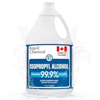99% Isopropyl Alcohol - Made in Canada - (4L / 1 Gallon) USP Grade Rubbing Alcohol - Bulk Bottle 99.9% Alcohol