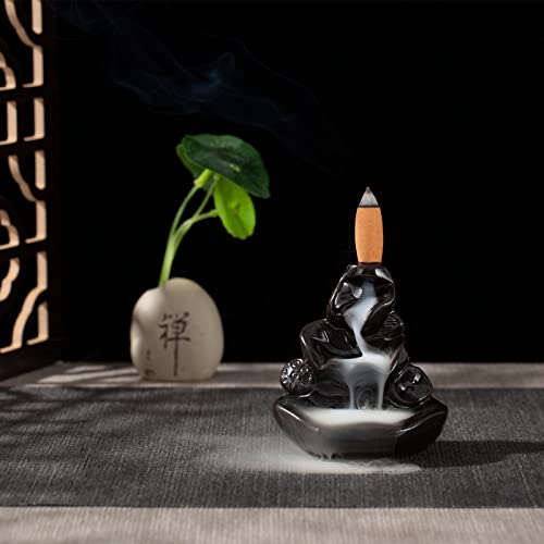 120 Pcs Large Backflow Incense Cones, 4 Mixed Natural Incense Waterfall, Sandalwood Rose Lavender Sakura For Backflow Incense Burner, Relaxation Meditation Yoga Gift #TOP3