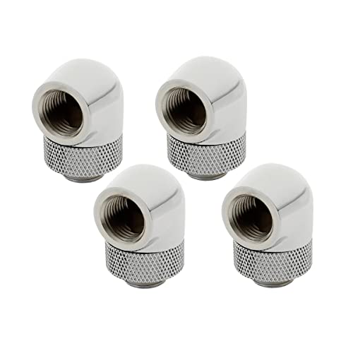 Image of XSPC Adapter 90 Grad G1/4 Zoll AG auf G1/4 Zoll IG - drehbar, Chrome, 4er-Pack