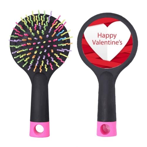 Brosse à cheveux à rayures rouges avec base coussin confort