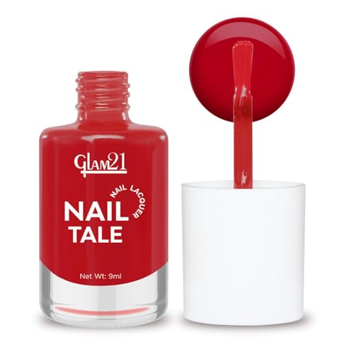 Image of Glam21 Nail Tale Nail Polish | Glossy Gel Finish | Rich Pigmentation | Chip Free | Quick Drying Formula | Long Lasting Nail Polish for Women | 9ml | Shade-26