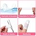 Wanmu 20 Pcs Gel Finger Cots with Air Holes, Nail Biting Prevention Finger Protectors Gloves, Relief Hand Eczema Fingers Covers for Healing Wounds Trigger Fingers Cracking (White)