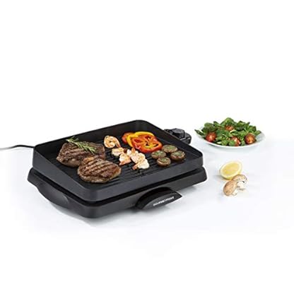 GOURMETmaxx elektrischer Tischgrill mit Aluguss Grillfläche Rauchfrei geeignet für Innen- und Aussenbreich…
