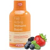 Enhanced Immune Fast Acting Immune Boost, Berry Flavor (2 oz, Pack of 6), Immunity Shots with Vitami
