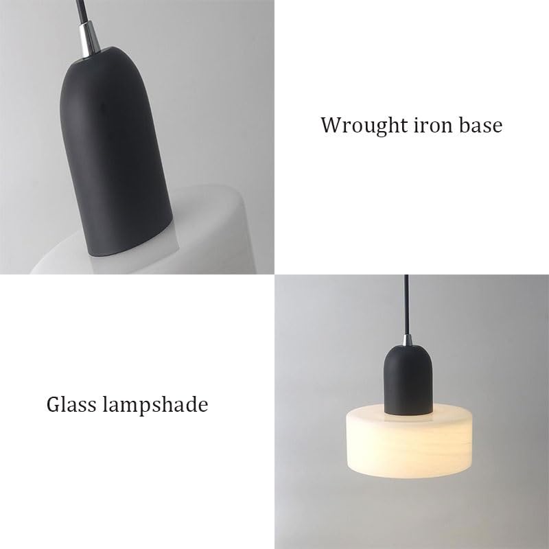 Petite suspension E27 en verre réglable pour optimiser l'éclairage des petits espaces - 6