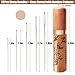 Large Eye Sewing Needles, Embroidery Needles, Stainless Steel, 25 Pieces Sharp Needles with Wooden Needle Case Carving Pattern