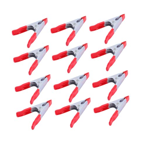 OSOLADY 20pcs 4 Photo Folder Spring Clamps Spring Clamp Pliers Jaw Opening Clamps Outdoor Clips Corner Clamps for Woodwork Photo Clips Photo Studio Clamps Backdrop Clamps Red Silicone Case