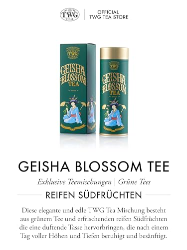 TWG Tea | Geisha Blossom Tea | Grüner Tee | Passionsfrucht- und Ringelblumenblätter | Haute Couture Dose, 100G | Geschenkset