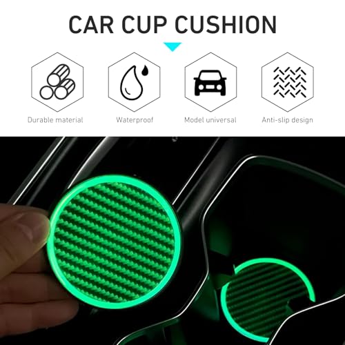 Portavasos para carro 2PCS con diseño fibra de carbono miniatura 4