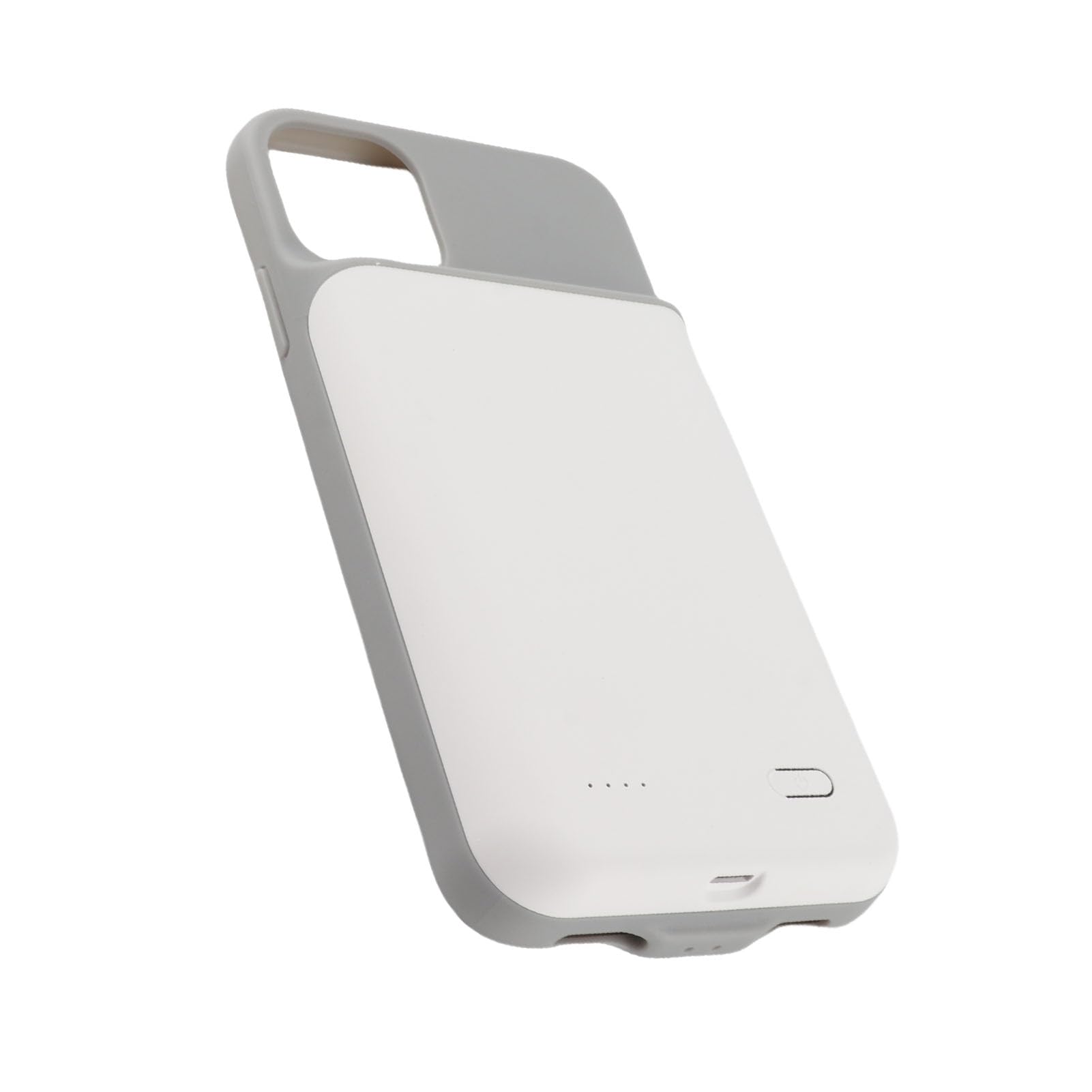 Coque de Batterie de Téléphone 6000 Mah, Chargeur Portable Mince et étendu pour 11, Quatre Indicateurs LED, Voyage/Camping/Utilisation en Extérieur, Matériau ABS (Blanc)