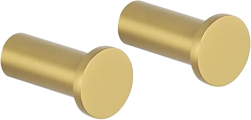 Miniatura 1 de SAYAYO Ganchos dorados montados en la pared, ganchos para toallas para baños, ganchos modernos para batas, ganchos de pared resistentes para colgar,