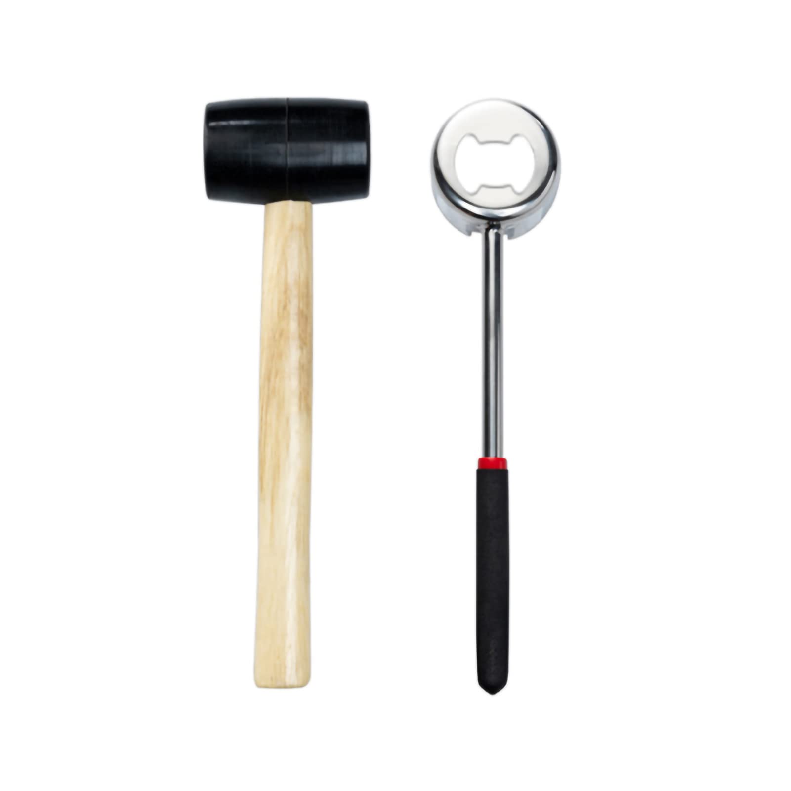 Juego de Herramientas para Abrir, Triturador de de Acero Inoxidable con Martillo de Goma para Joven (Abridor de cáscara de + martillo)