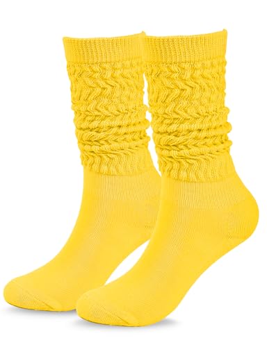 Image of Buauty Slouch Socks for Women, Soft Extra Long Chunky Scrunch Knee High Sock Winter Knit Slouchy Socks Leg Warmmers