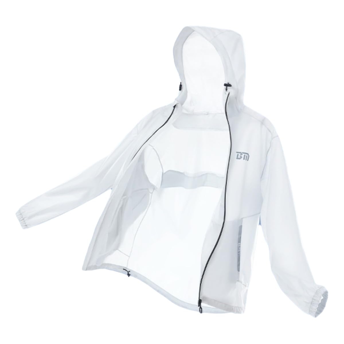 Poncho per La Pioggia Leggero All'aperto Split-Tipo Uomo Motocicletta Guida Impermeabile, Impermeabile-White Top-m