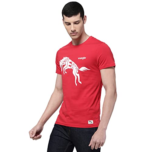 Image of Wrangler Men's Solid Regular Fit Tshirts