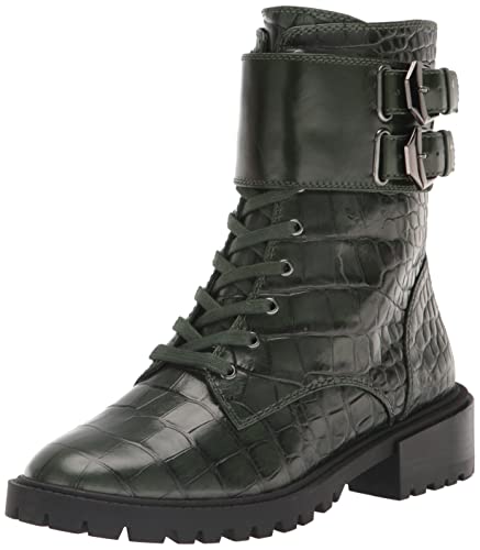 Vince Camuto Femme Fawdry Rangers en cuir noir bottines lacées style motard