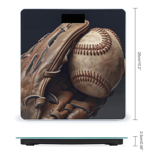 Báscula digital de baño con diseño de guante de béisbol miniatura 2