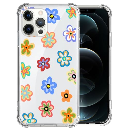 ZHEGAILIAN Case for iPhone 11 Pro Max, [Military-Grade Protection All-Around Shockproof Corners] Clear TPU Bumper Case for iPhone 11 Pro Max - Cute Flower