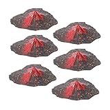 SAFIGLE 6 Stück Teiliges Vulkanmodell Ausbruchs simulation Landschaftsdekor für Schreibtisch Bücherregal Wissenschaftsunterricht und Sammler