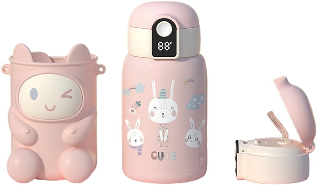 ストレート ドリンク カップ マグ 学生と子供用ストラップ カップ ボトル 3 色 2 種類の蓋から選択できるマグカップ ホットおよ