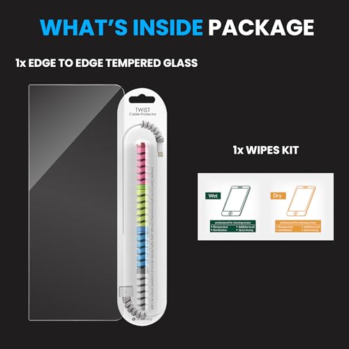 Image of FIRST MART Borderless Tempered Glass for Samsung Galaxy Z Fold 4 With Cable Protector & Installation Kit | Edge-to-Edge, 9H Scratch Resistant, Case-Friendly | Pack of 1
