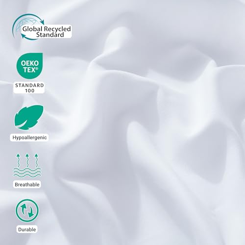 ZPECC White Pillow Cases Standard Size Set of 4, 20x26 Envelope Closure Pillowcases, Soft Plain Brushed Microfiber Covers Hypoallergenic Breathable