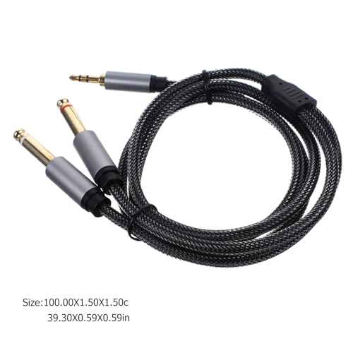 Cable divisor Jack 3.5mm a Dual 6.35mm 1m para audio miniatura 5