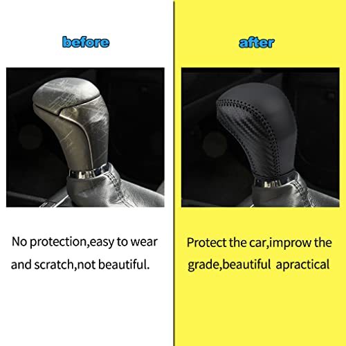 Nunumei Genuine Leather Automatic At Gear Shift Knob Cover Protector Trim Fit Toyota Highlander 2014 --2019 / Tacoma 2016 -- 2022 Accessories (B-2) #TOP2