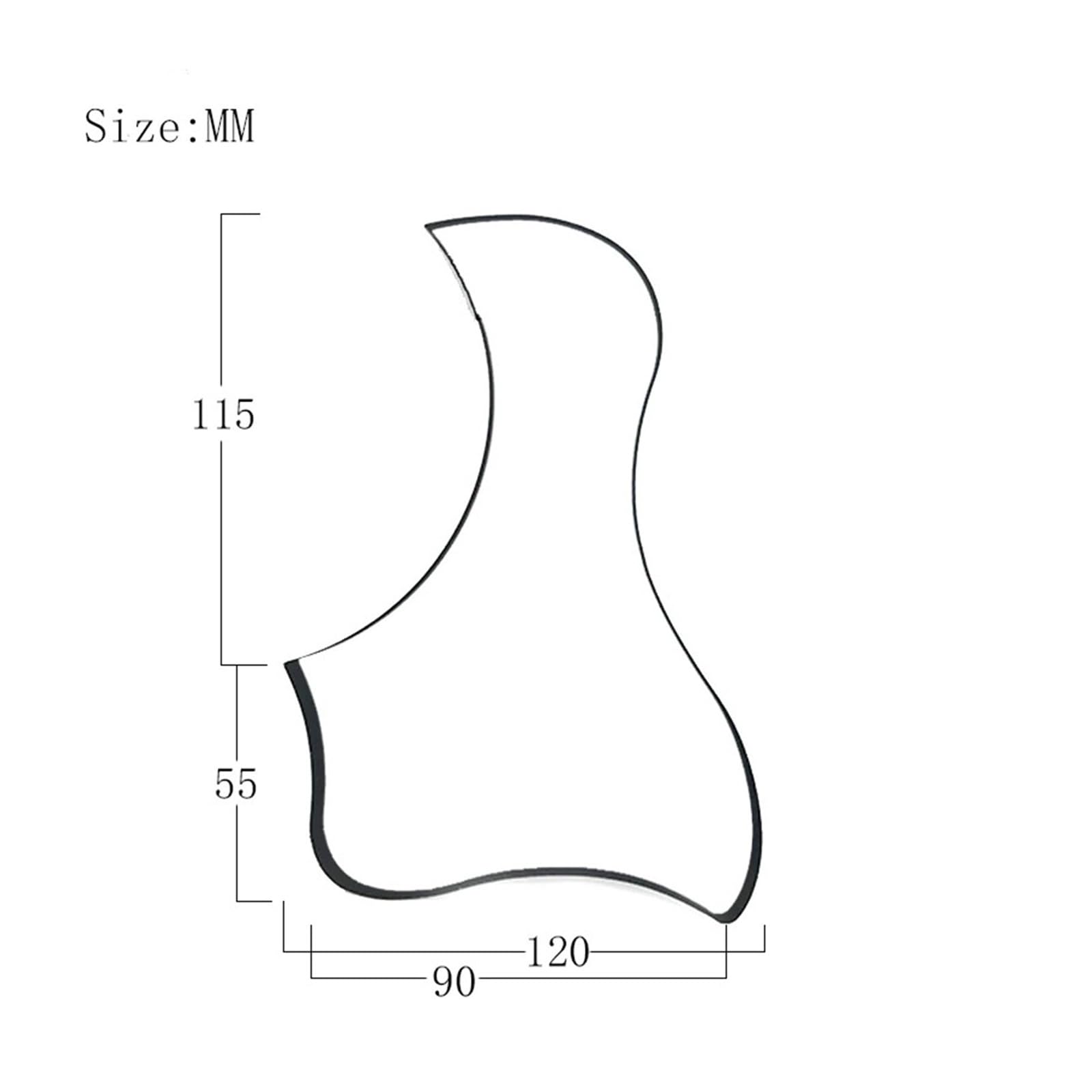 100 pièces guitare acoustique Pickguard auto-adhésif bricolage celluloïd Pick Guard for 40 "41" accessoires de guitares Folk(Flower GD x100)