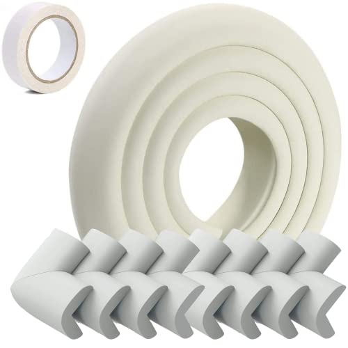 Miniatura 8 de Homybaby 8 Protectores Esquinas Bebes 6 Metros Bordes Blanco Roto - Esquineras Protectoras - Protege Cubre Esquinas - Protector Bordes Mesa - Cantoneras Esquinas Muebles - Seguridad Hogar