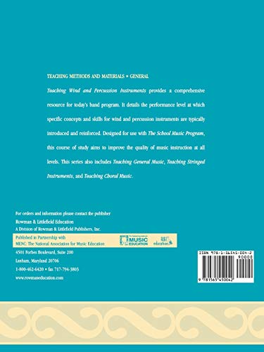 Teaching Wind And Percussion Instruments: A Course Of Study #TOP1