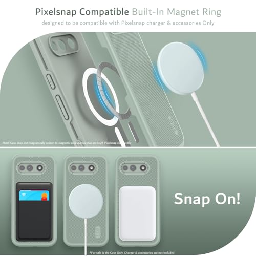 Image of TUDIA MergeGrip Magsafe Compatible for Google Pixel 10a Case - Green Lily
