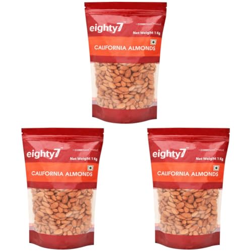 Image of Eighty7 Californian Almond, 1kg (Pack of 3)