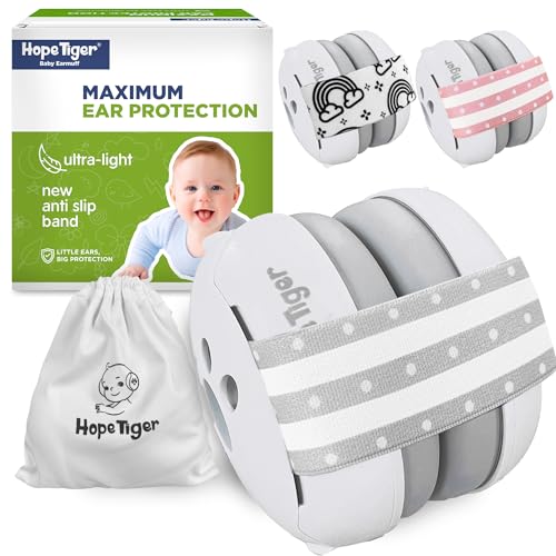 HopeTiger Baby Ear Muff - Noise Canceling Headphone for Infant Hearing Protection (Grey)