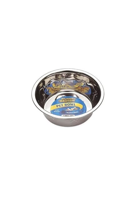 Foto 2 de 3 de Munch & Crunch 2 cuencos de acero inoxidable de 21 cm para perros pequeños, medianos y grandes