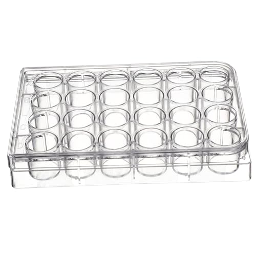 PRETYZOOM Plaque de Culture Cellulaire Plastique avec Couvercle Anneau Anti-évaporation pour Laboratoire Microplaques Bac Culture