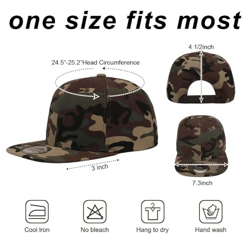 Image of ZH Plain Flat Brim Snapback Baseball Caps Adjustable Blank Baseball Caps Wholesale 12 Pack