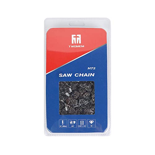 Twomem H72 Chainsaw Chain 18 Inch .325’’ Lp .05 Inch Gauge 72 Drive Links Compatible Replacement For Craftsman, Echo, Husqvarna, Mcculloch, Poulan. #TOP3