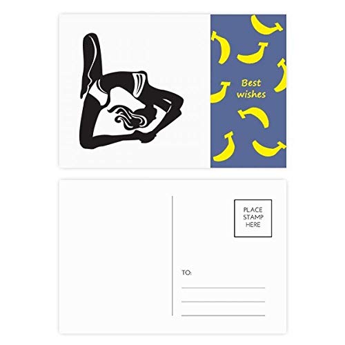 Cartes postales yoga sport santé multicolores 20pcs | Carte merci correspondance stretch
