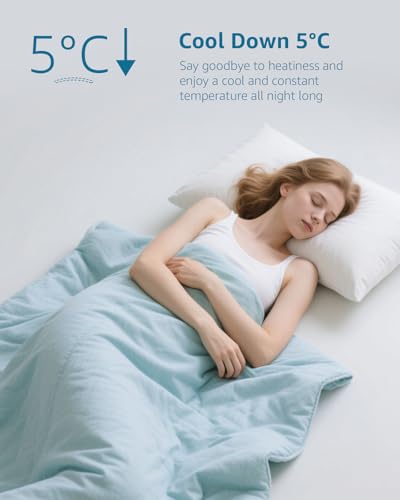 Itartshion Kühldecke 240×220 cm, Sommerdecke für heiße Schläfer, sicher für Babys, Ganzjahres-Bettwäsche, um bei Nachtschwitzen kühl zu halten, doppelseitig, atmungsaktiv, Leichtgewicht