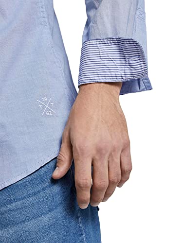 TOM TAILOR Herren 1008320 Slim Fit Hemd Aus Baumwolle, 15837 - Light Blue Oxford, 3XL EU – Ansicht 5