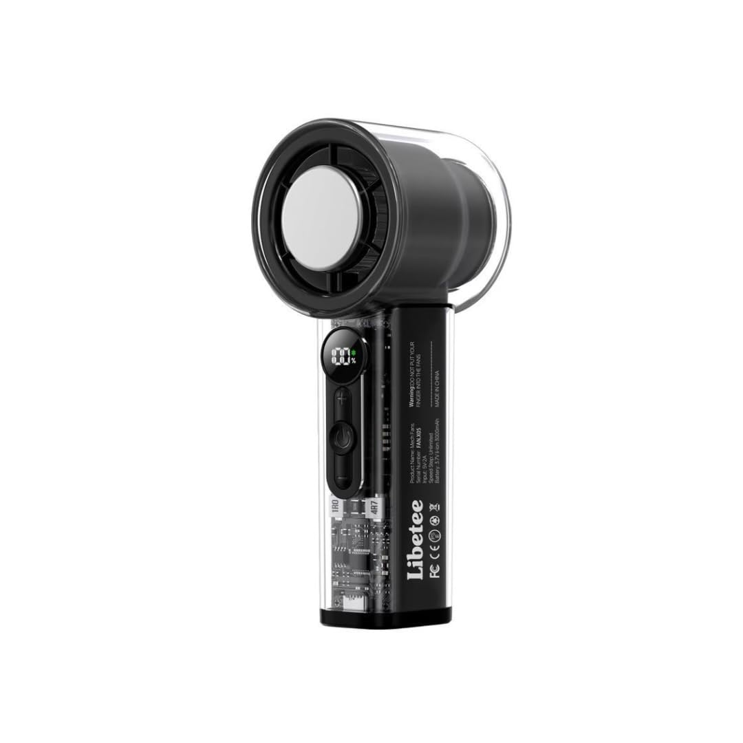 Amazon | Libetee 爆風ハンディファン 携帯扇風機 スケルトン デザイン