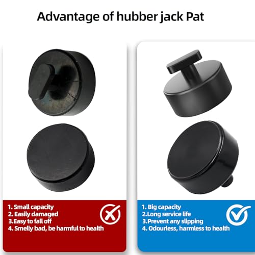 Image of 4 Floor Jack Pads for Corvette Lifting Pads, Heavy-Duty Rubber Lifting Pads for top, Compatible with2011,2017,2018,2019,C5, C6, C7, C8 Corvette Jack Rubber Jack Point Pads